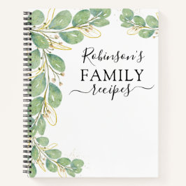 Cuaderno Personalizado Recetas Elegantes De La Familia Euca