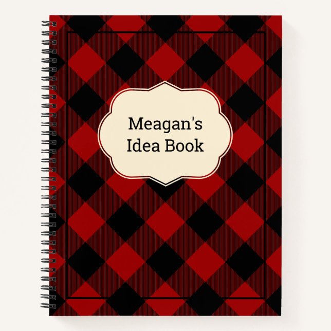 Cuaderno Personalizado Red Buffalo Plaid (Anverso)