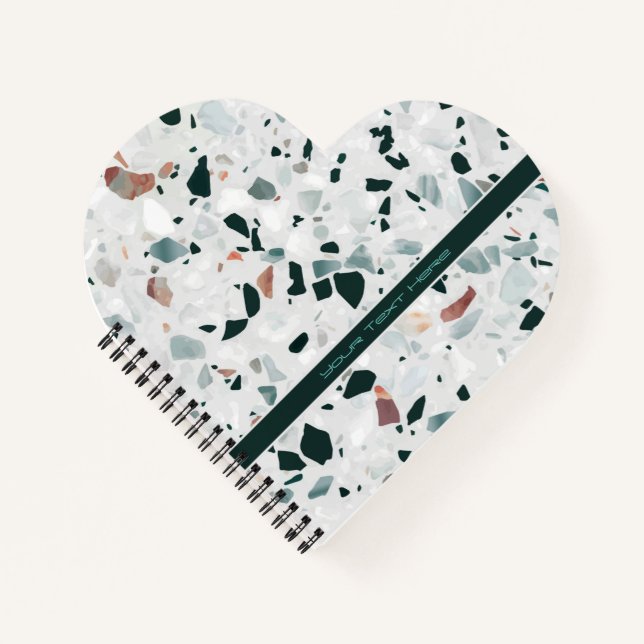Cuaderno Personalizado Resumen moderno Patrón Terrazzo (Anverso)