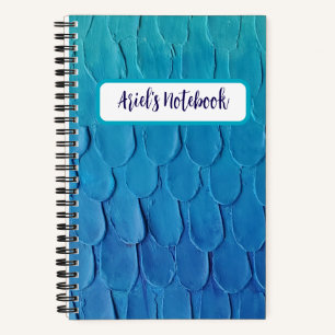 Cuaderno Personalizado Resumen Sirena De Ombre Azul Subacuá