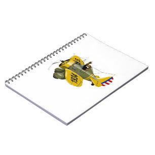 Cuaderno Personalizado retro avión de combate