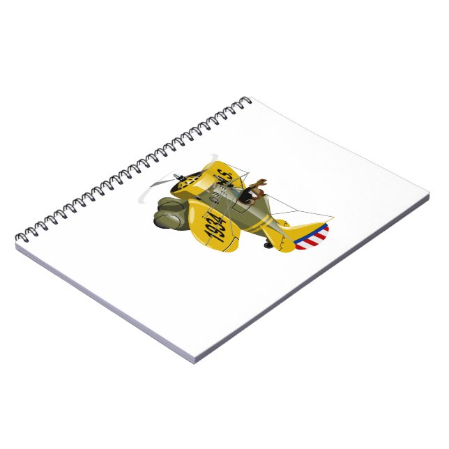 Cuaderno Personalizado retro avión de combate (Lado Izquierdo)