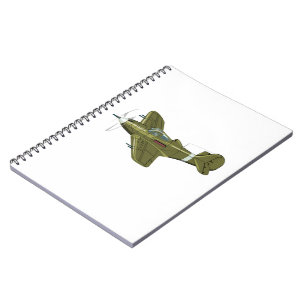 Cuaderno Personalizado retro avión de combate