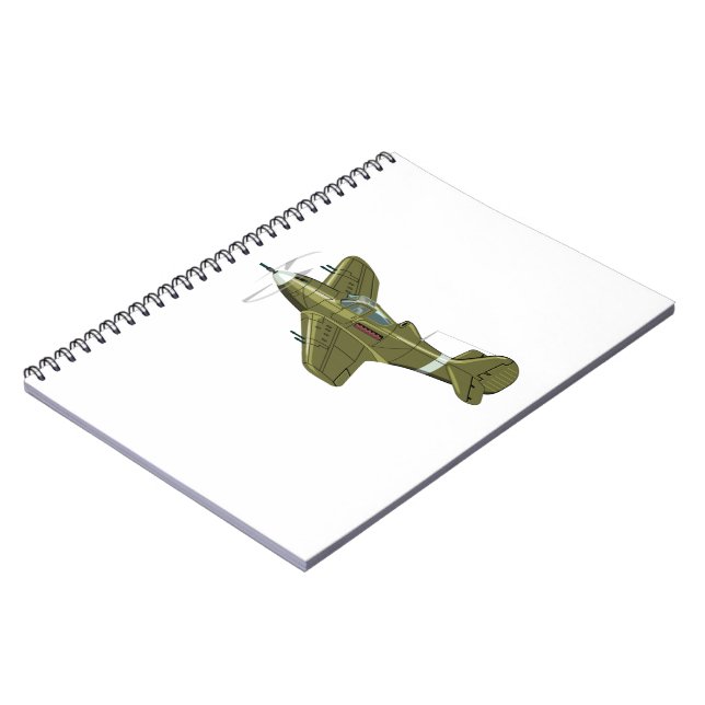 Cuaderno Personalizado retro avión de combate (Lado Izquierdo)