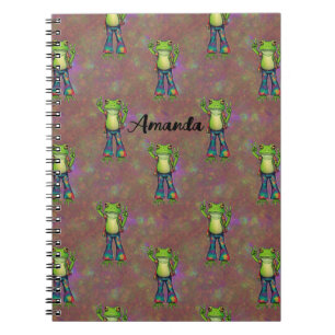 Cuaderno Personalizado retro de la paz de la sana trippy hi