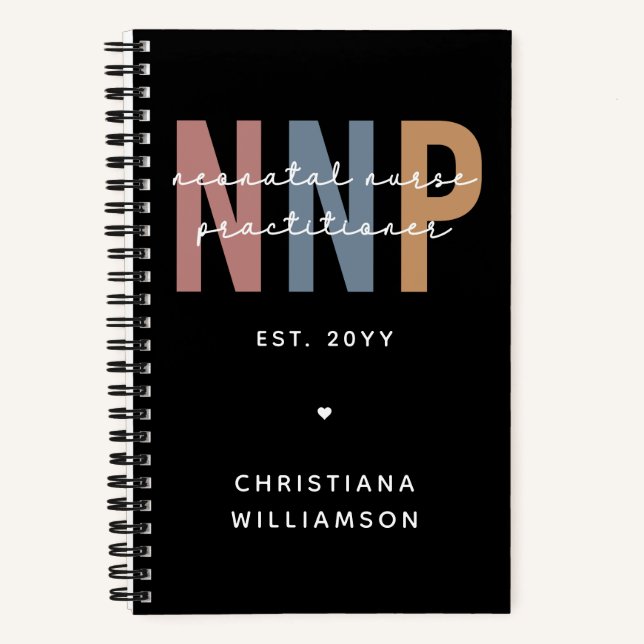 Cuaderno Personalizado Retro NNP Enfermera neonatal Profesi (Anverso)