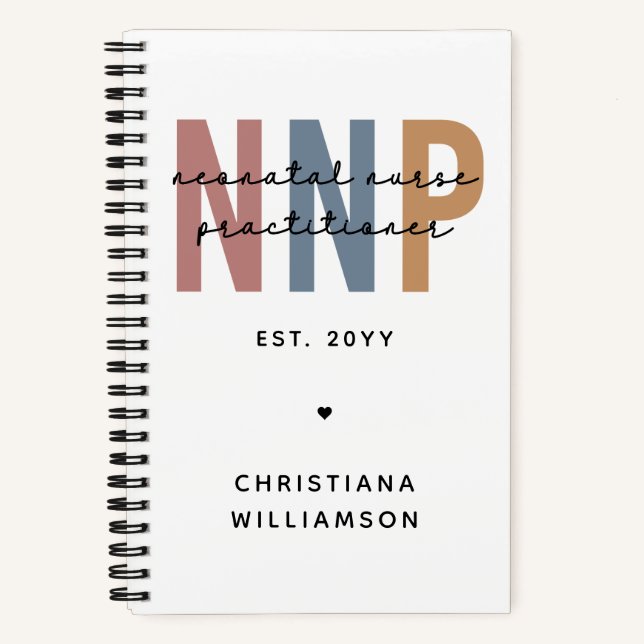 Cuaderno Personalizado Retro NNP Enfermera neonatal Profesi (Anverso)