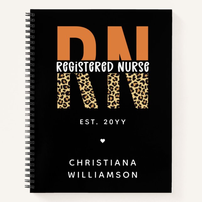 Cuaderno Personalizado RN Registro de la tipografía de leop (Anverso)