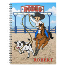 Cuaderno personalizado Rodeo Kid Cowboy Calf Ropin