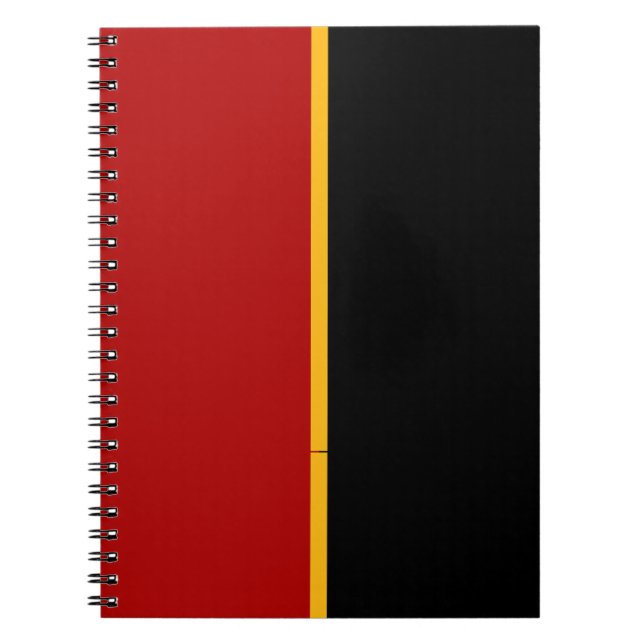 Cuaderno Personalizado rojo, negro y amarillo (Frente)