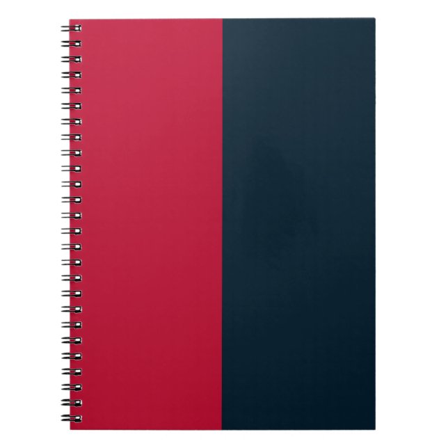 Cuaderno Personalizado rojo y naval (Frente)