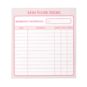 Cuaderno Personalizado Rosa de Planificación de En