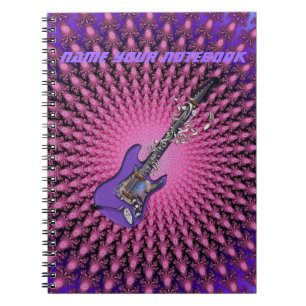 Cuaderno personalizado rosa lindo de la música de