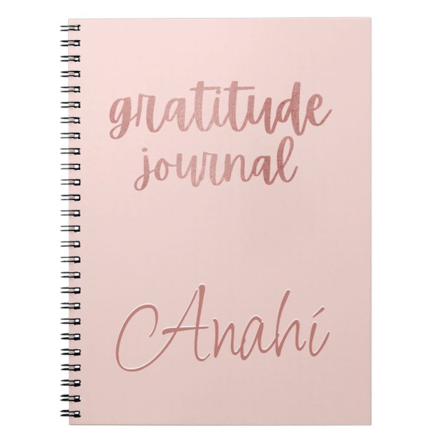 Cuaderno Personalizado Rosa Relieve metalizado dorado de Fa (Frente)
