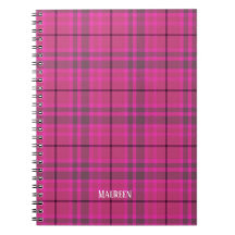 Personalizado rosa y púrpura escocés a cuadros mod