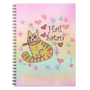 Cuaderno Personalizado sarcástico y escueto kitty hail Sata