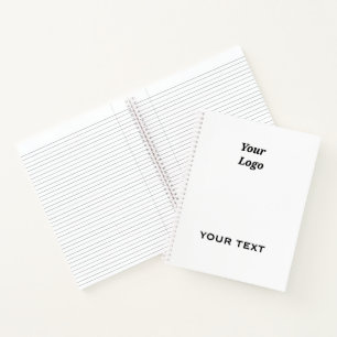Cuaderno personalizado simple azul morado negro hojas añade
