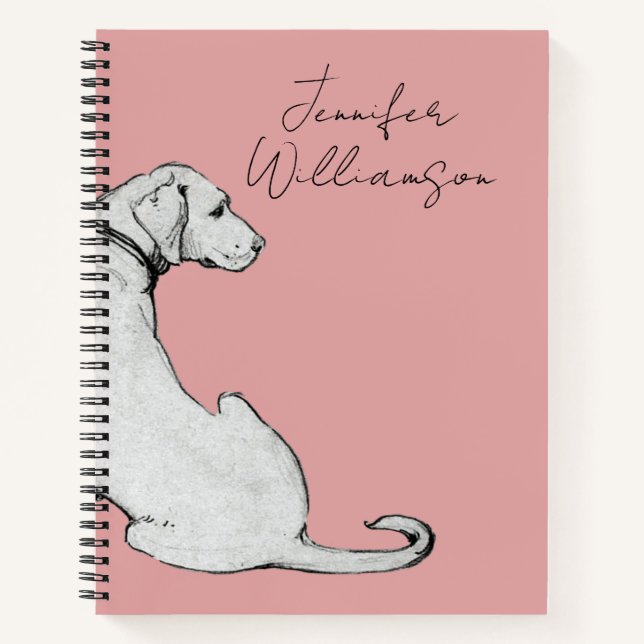Cuaderno Personalizado simple de arte de perro de Labrador (Anverso)