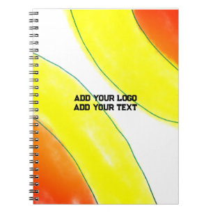 Cuaderno personalizado simple hojas negras púrpura azul aña