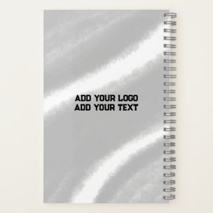 Cuaderno personalizado simple hojas negras púrpura azul aña