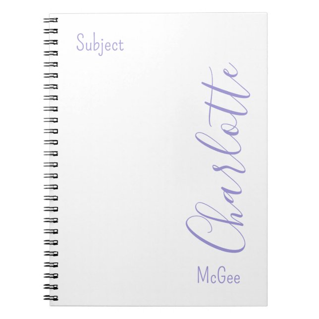 Cuaderno Personalizado Simple Minimalista Moda moderna Púrp (Frente)