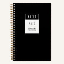 Personalizado Simple Minimalista Negro y Blanco