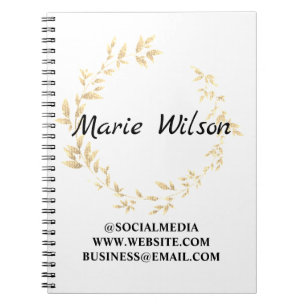 Cuaderno Personalizado simple y elegante añada su nombre pu