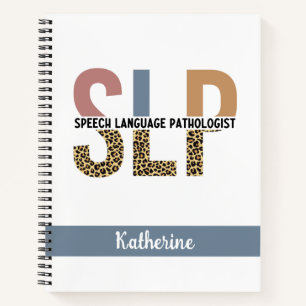 Cuaderno Personalizado SLP Speech Pathólogo Leopard Print