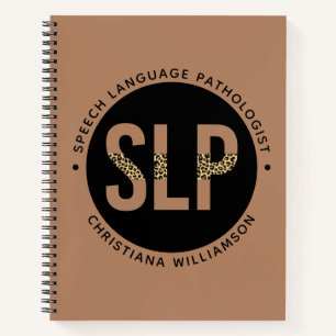 Cuaderno Personalizado SLP Speech Pathólogo Leopard Print G