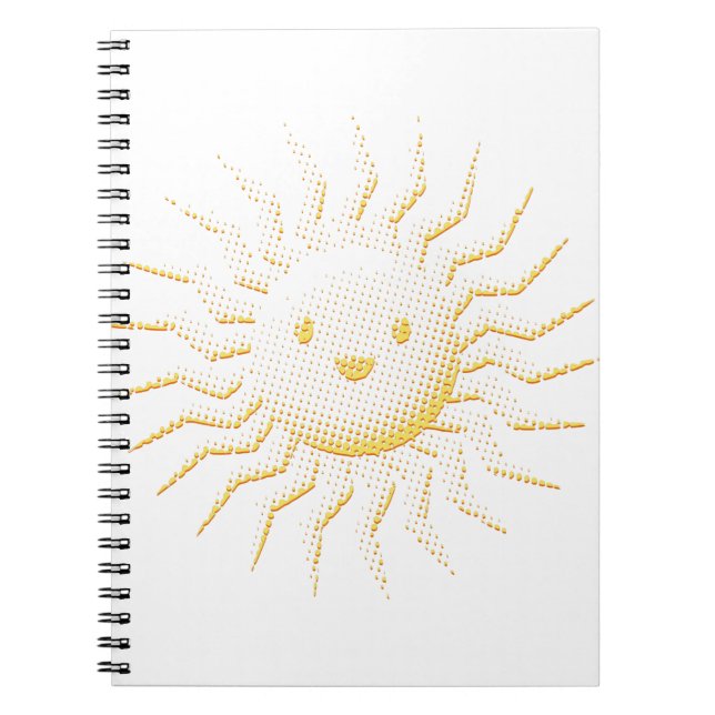 Cuaderno Personalizado Sonriente Cara Solar (Frente)