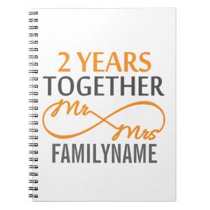 Cuaderno Personalizado Sr. y Sra. 2º Aniversario