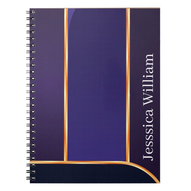 Cuaderno Personalizado Su Nombre Elegante Bloc de notas de  (Frente)