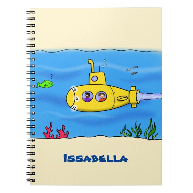 Cuaderno Personalizado submarino feliz (Frente)