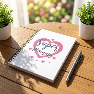 Cuaderno Personalizado Super Mamá Mejor Regalo par