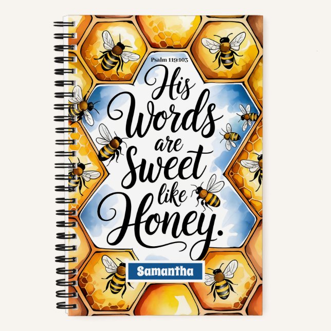 Cuaderno Personalizado, sus palabras son un dulce periódico (Anverso)