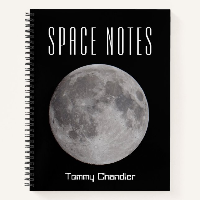 Cuaderno Personalizado Tema Espacial para Astrónom (Anverso)