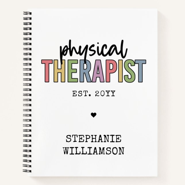 Cuaderno Personalizado Terapia física PT Regalos de graduac (Anverso)