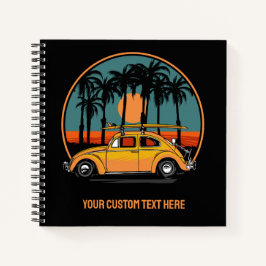 Cuaderno Personalizado Texto Atardecer tropical