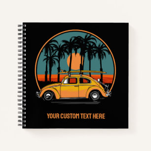 Cuaderno Personalizado Texto Atardecer tropical