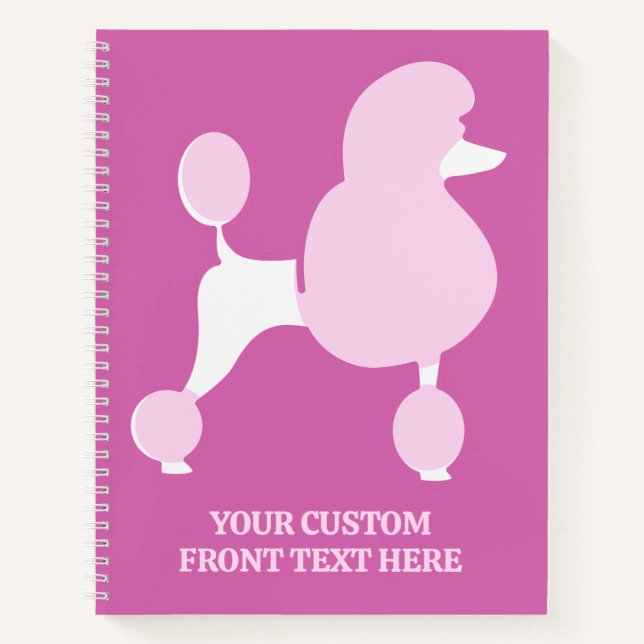 Cuaderno Personalizado Texto Pink Poodle (Anverso)