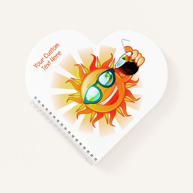 Cuaderno Personalizado Texto Sol tropical (Anverso)