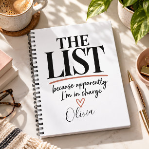 Cuaderno Personalizado The List Nombre Divertido P