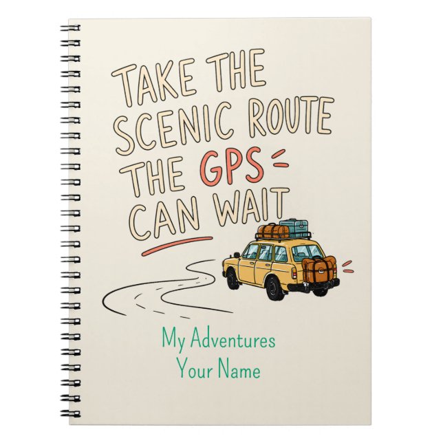 Cuaderno Personalizado 'Tome la Ruta Escénica' (Frente)