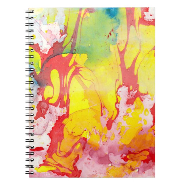 Cuaderno Personalizado trendy modernista resumen azul rojo  (Frente)
