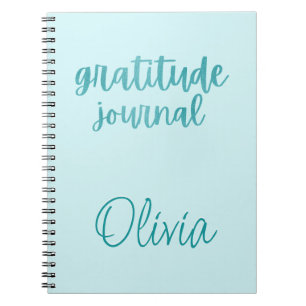 Cuaderno Personalizado Turquoise Faux Verde azulado Relieve