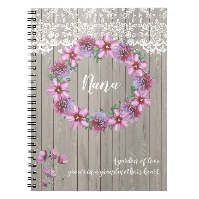 Cuaderno Personalizado Un Jardín de Bloc de notas de amor (Frente)