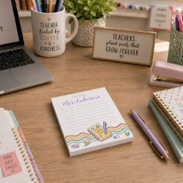 Cuaderno Personalizado Una Nota De La Maestra Cray