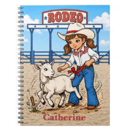 Cuaderno personalizado Vaquera Rodeo Cabra Cinta T