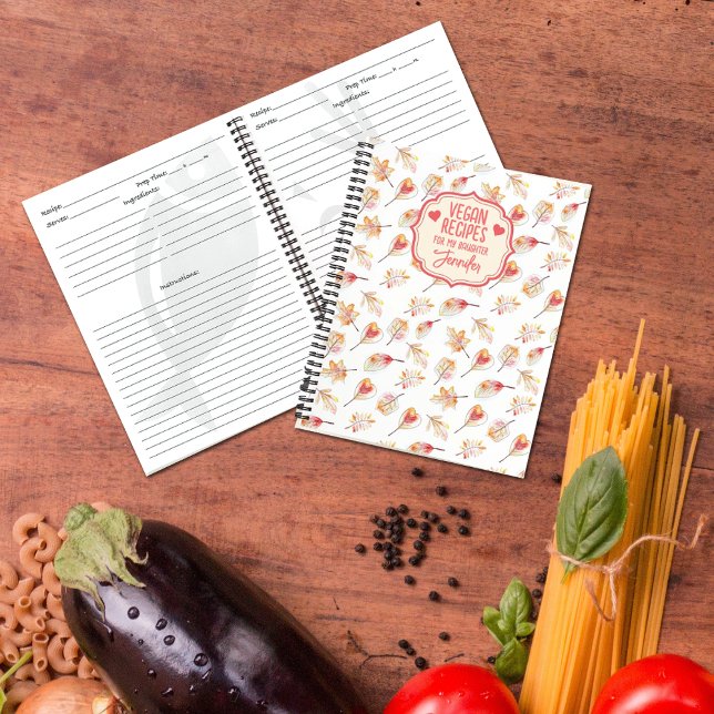 Cuaderno Personalizado Vegan Recetas para mi hija, (Subido por el creador)