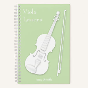 Cuaderno Personalizado verde de un estudiante de Música Bla